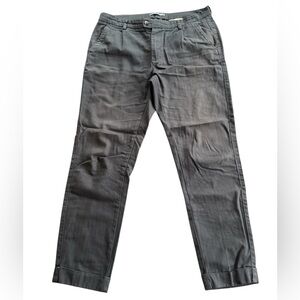 Dan John Men’s European Italian Casual Cuffed Dark Grey Pants, size ITA 50 US 40